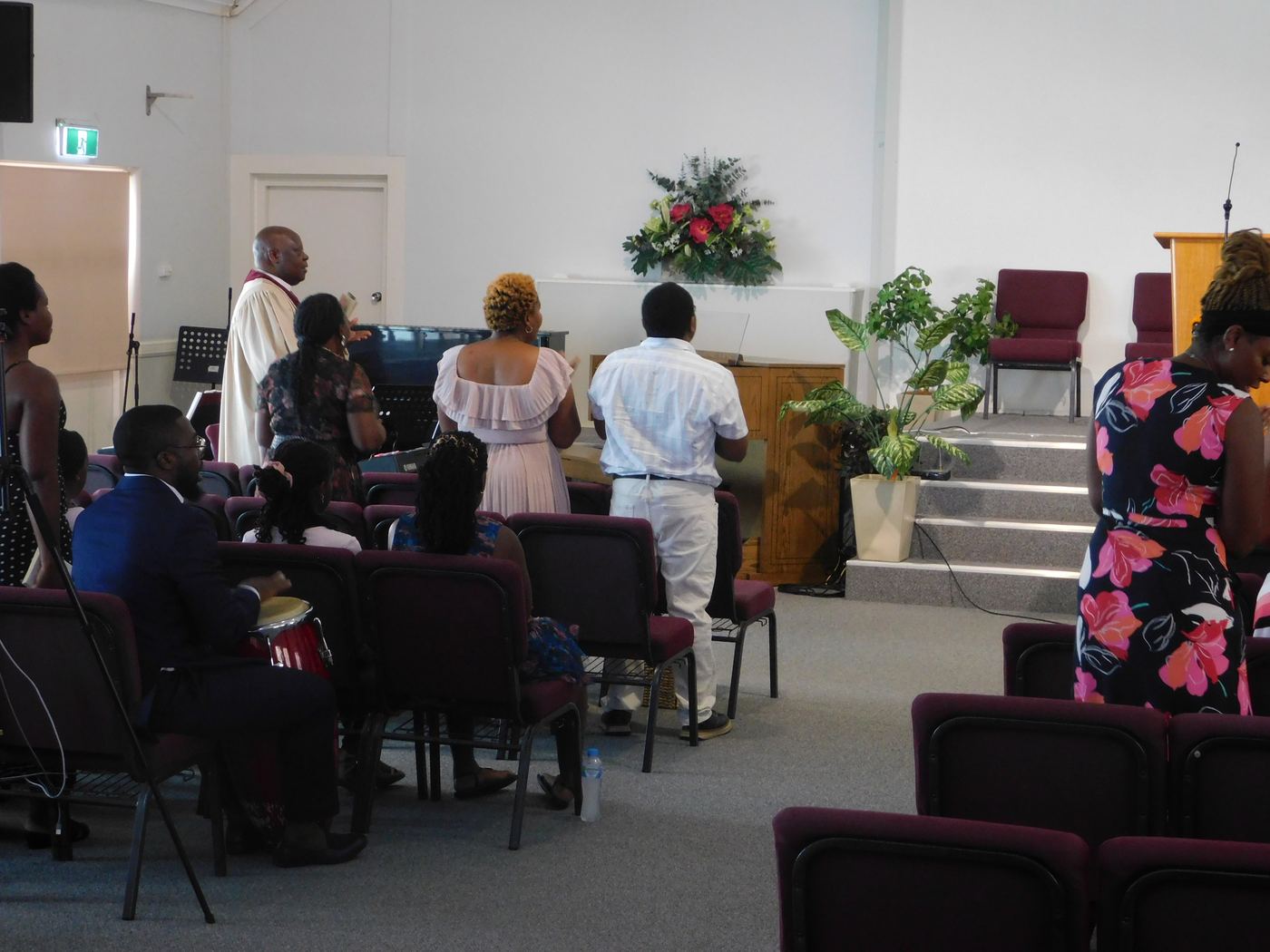 The Brisbane UMC congregation gathered together
